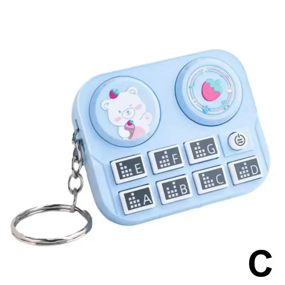 Mini DJ Machine Sound & LED Keychain