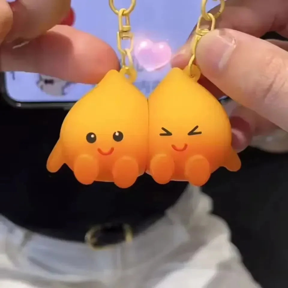 Soul Flame Bond Couple Keychain Set