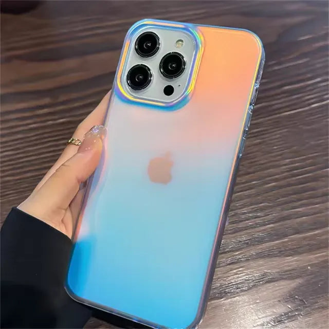 Luxury Laser Matte Clear Phone Case (For iPhones)