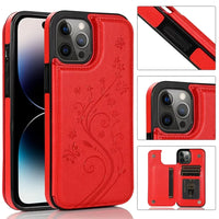 Butterfly Magnetic Flip Leather Phone Case (For iPhones)