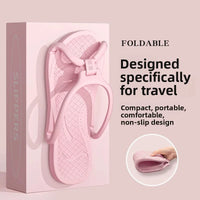 Foldable Travel Slippers Unisex EVA Flip Flops Hotel Non Slip Bathroom Indoor Outdoor Portable Lightweight Comfortable - Bear Hugs