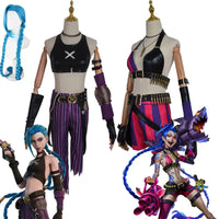 Arcane Jinx Costumes For Women League Of Legend Cosplay Jinx LOL Lol Anime Jinx Costume With Wig - Bear Hugs
