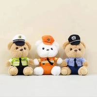 Traffic Cop Bear Brigade Plush Keychain
