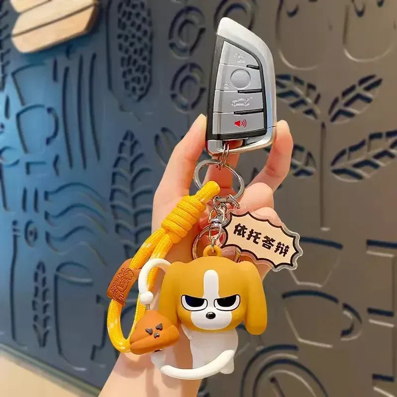 Whimsical Spinners Cat & Dog Keychain