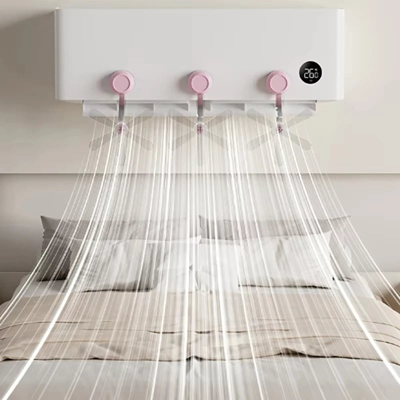 Air Conditioner Rechargeable Handheld Fan Cute Design Portable and Multi-Scenarios and Suitable Hanging Machine Wind Shield - Bear Hugs