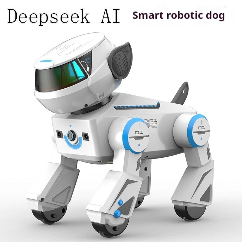 Ai Smart Robot Dog Gesture Touch Remote Control Bluetooth Speaker Song Programmable Cool Lighting Toy For Kids Aged 6+Interactio - Bear Hugs