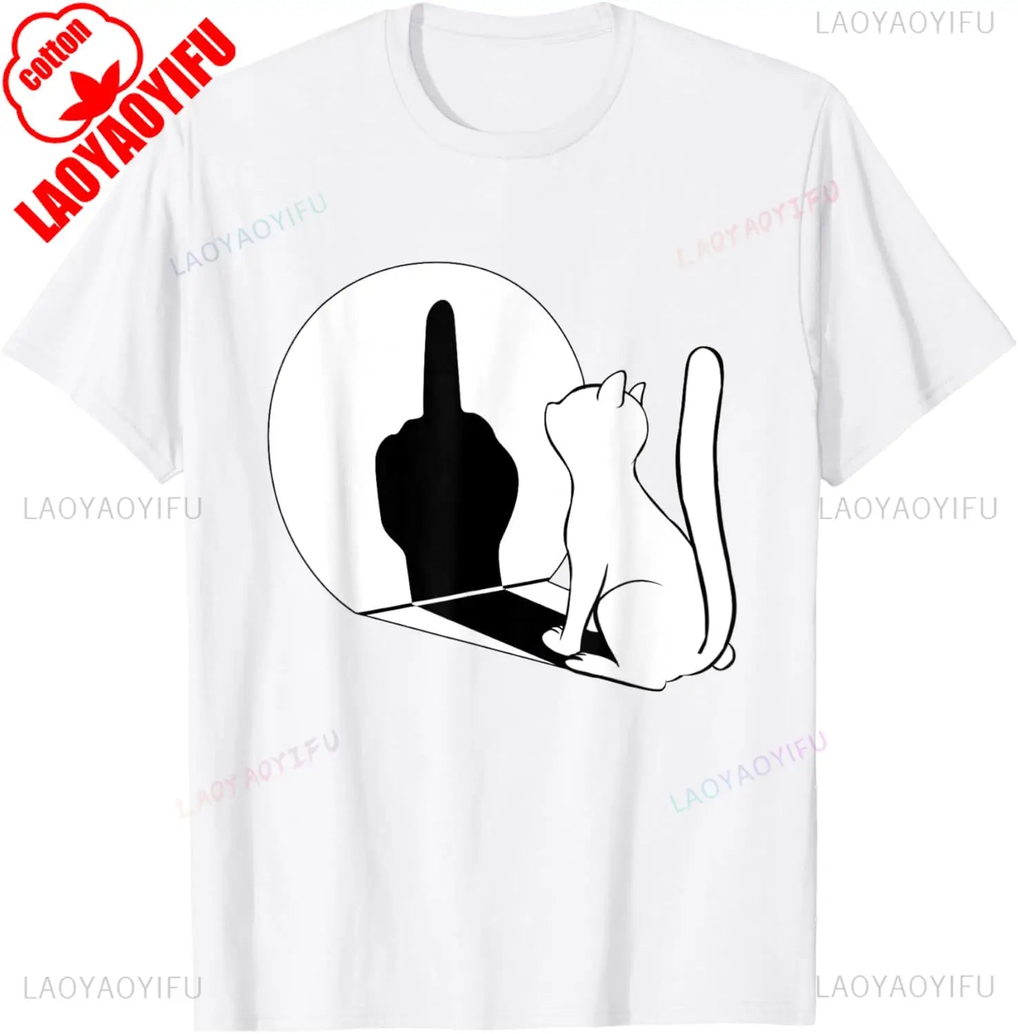Middle Finger Cat Statement T-Shirt - Bear Hugs