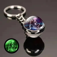 Zodiac Glimmer Orb Keychain