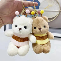 Bee-Loved Bear Plush Keychain