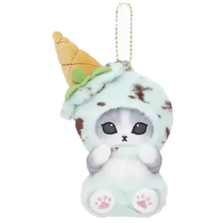 Mofusand Ice Cream Kitty Keychain