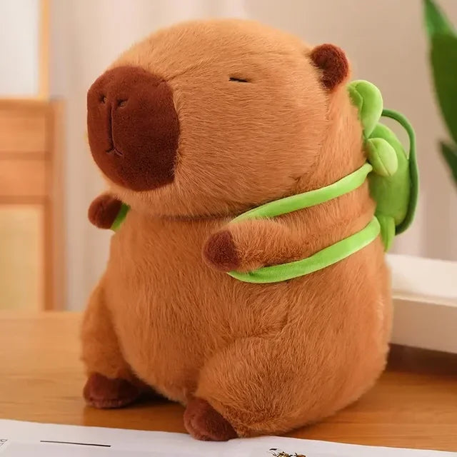 Fluffy Capybara Turtle Bag Plushie (40 cm)