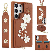 3 in 1 Crossbody Floral Phone Case (For Samsung)