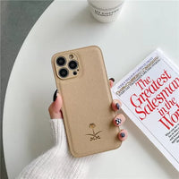 Saudi Tree Leather Marked Phone Case (For iPhones)