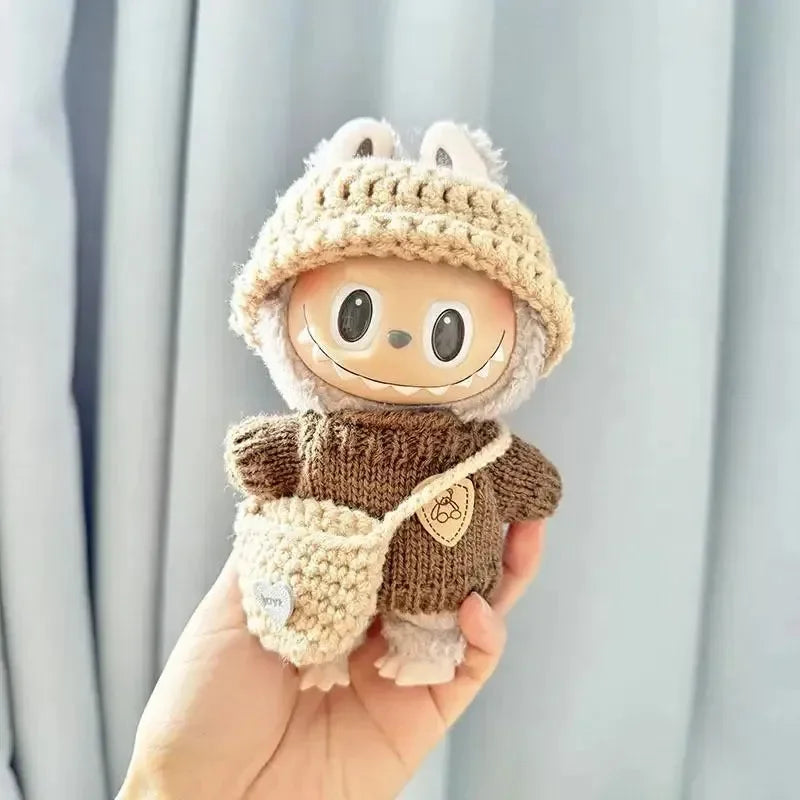 Handmade Labubu Crochet Animal Outfits - Bear Hugs