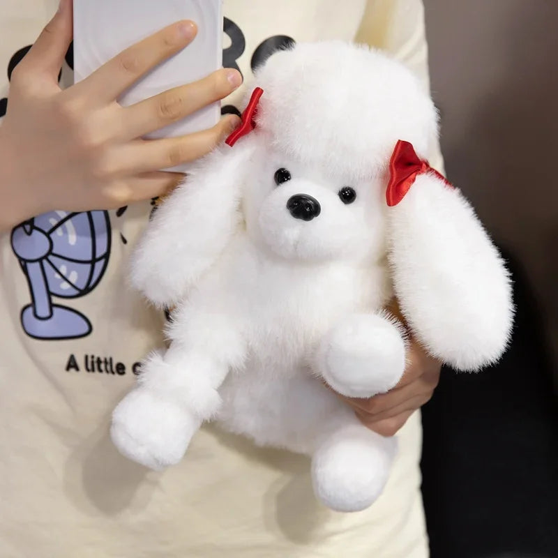 Realistic Sitting Puppy Plush Toy Stuffed Doggy Cute Fluffy Pet for Room Decor Children's Birthday Gift - Bear Hugs