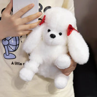 Realistic Sitting Puppy Plush Toy Stuffed Doggy Cute Fluffy Pet for Room Decor Children's Birthday Gift - Bear Hugs