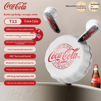 CoCa-Cola T13 Creative Bottle Cap Bluetooth Earphones ENC Call Noise Reduction 360° Stereo Sound Semi-In-Ear Wireless Earphones - Bear Hugs