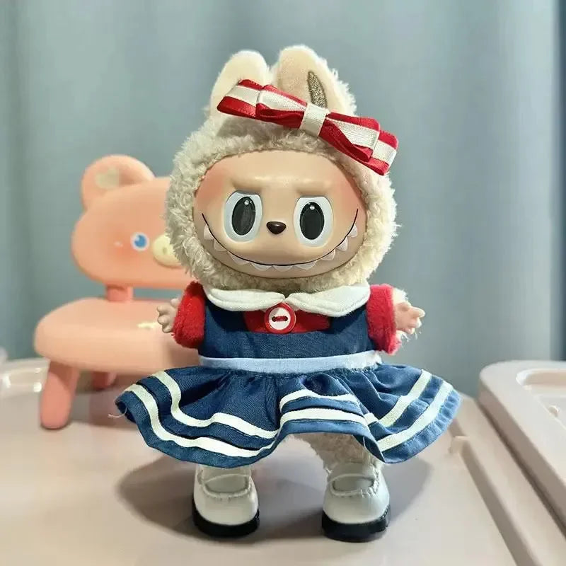 Handmade Labubu Blue Red Sailor Moon Outfit with Accessories - Bear Hugs