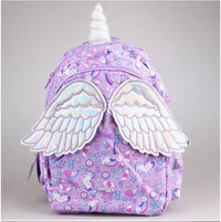 Smiggle Purple Unicorn Wing Shaped Backpack