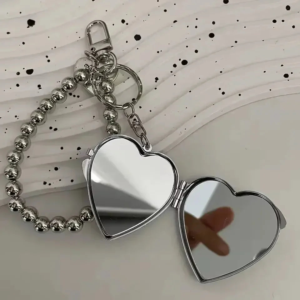 Heartfelt Reflection Mirror Keychain