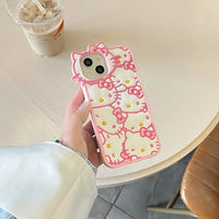 Hello Kitty White Pink Phone Case (For iPhones)