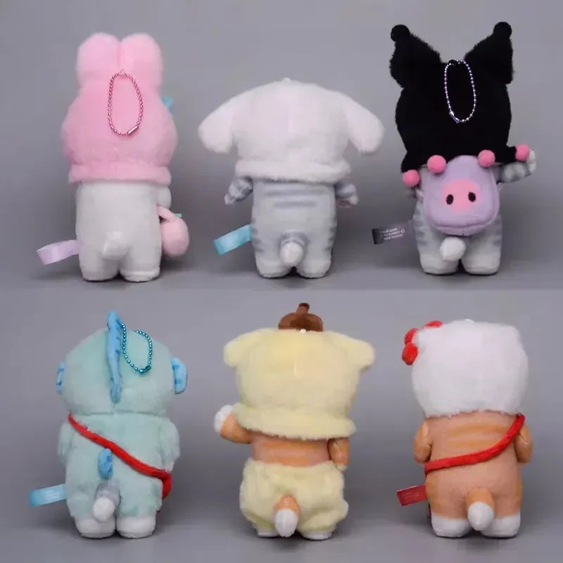 Porte-clés en peluche cosplay Mofusand x Sanliou 