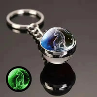 Zodiac Glimmer Orb Keychain