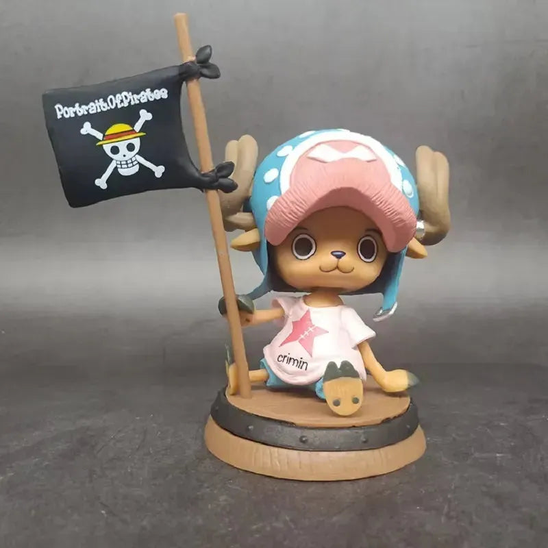 One Piece Chopper With Flag Action Figure (9 cm)