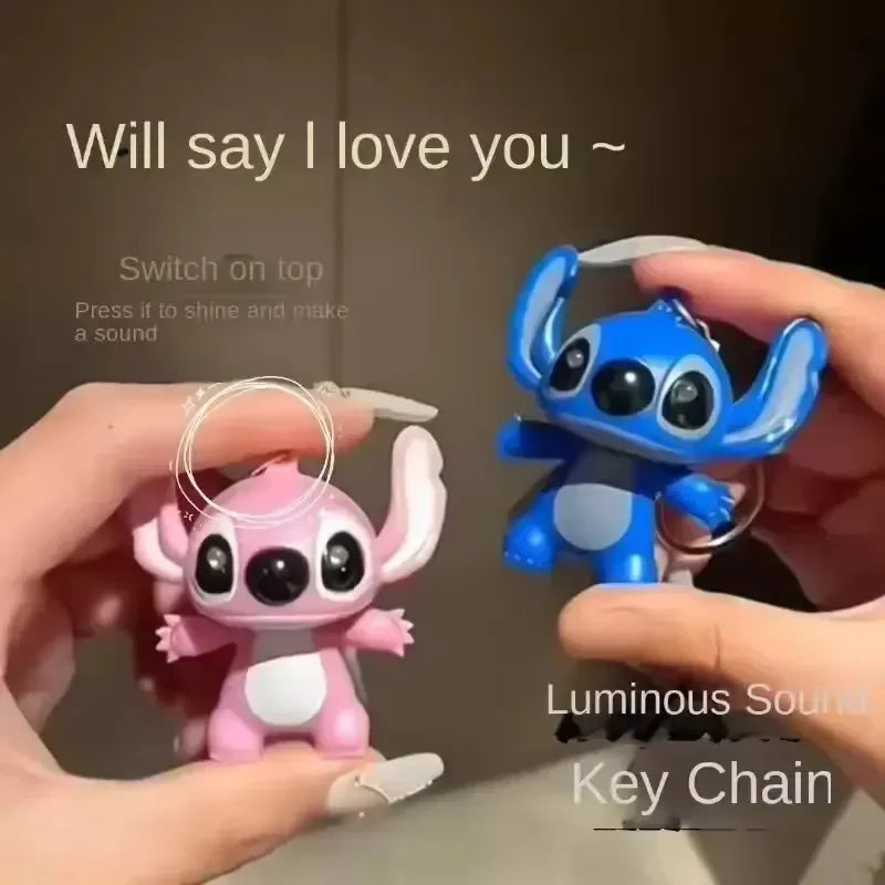 Luminous Love Notes Stitch Keychain