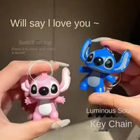 Luminous Love Notes Stitch Keychain