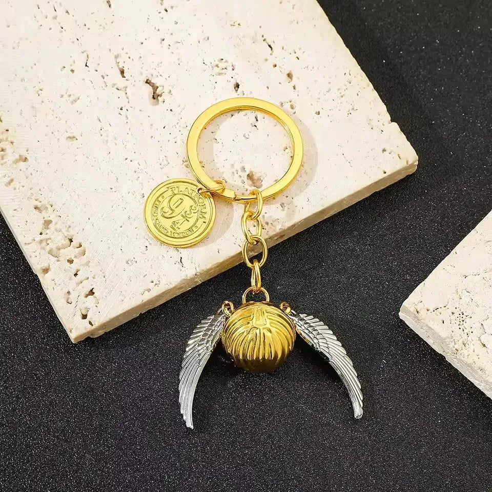Winged Wonder Golden Snitch Keychain