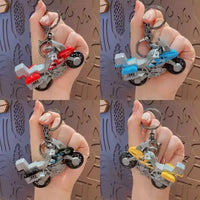 Rev Up Motorcycle Metal Keychain