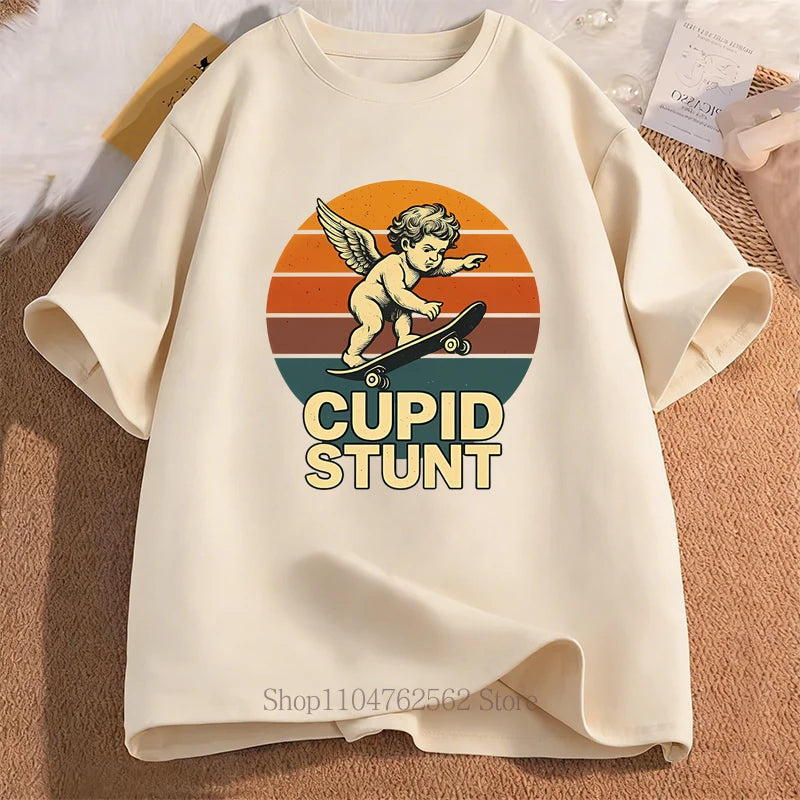 Cupid Stunt Graphic Print T-shirt - Bear Hugs