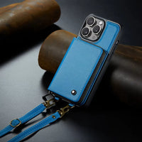 Crossbody Zipper Leather Phone Case (For iPhones)