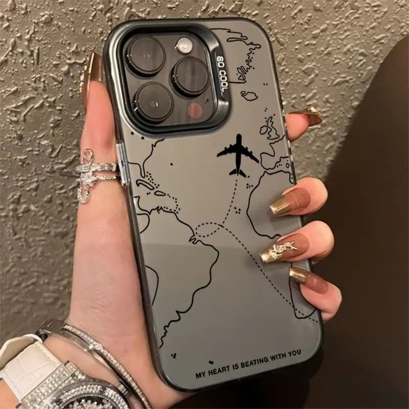 Airplane Route Design Phone Case (For iPhones)