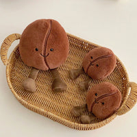 JC Simulated Coffee Bean Plushies Soft Doll Brown Coffee Food With Foot Adorably Plush Toy Home Decor Xmas Gifts Girl - Bear Hugs