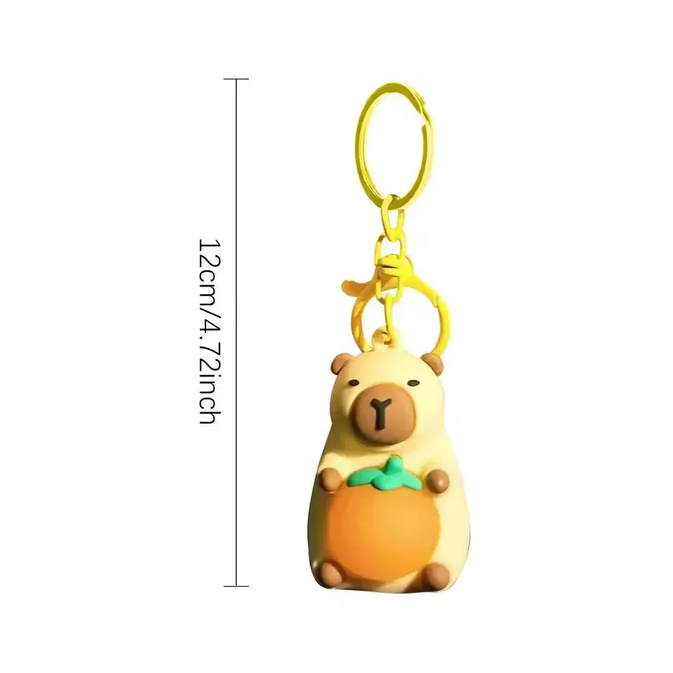 Capybara Citrus Spark Glow Keychain