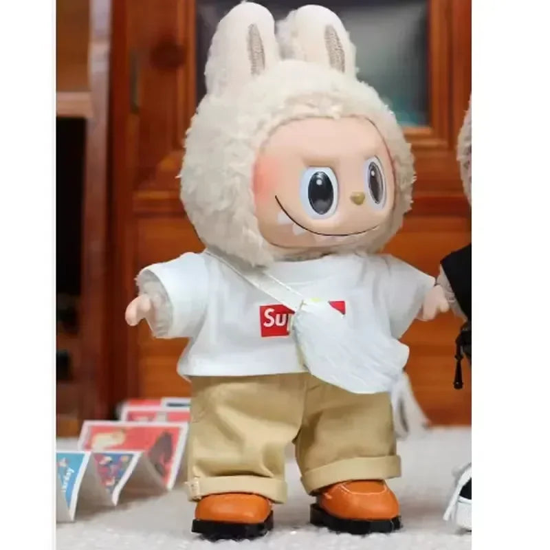 Compatible avec les poupées POP MART Labubu de 17 cm, ensemble classique à motif à carreaux (poupée non incluse) (5