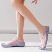 Gallonshark lace up five finger split toe shoes, anti slip, silent, soft soled, indoor sports, fitness, yoga, skipping rope, dee - Bear Hugs