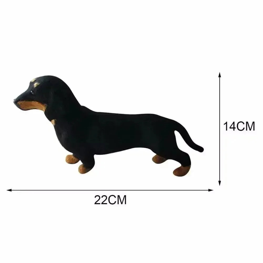 Real Looking Stuffed Dachsund Dog (22 cm)