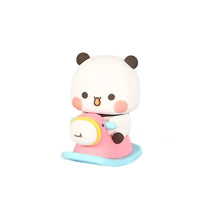 Cute Kawaii Bubu Dudu Panda Bear Figure Cartoon Exciting Bear Miniatures Collectible Animal Toy Doll Ornament Home Derocation.. - Bear Hugs