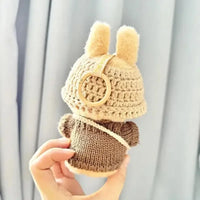 Handmade Labubu Crochet Animal Outfits - Bear Hugs