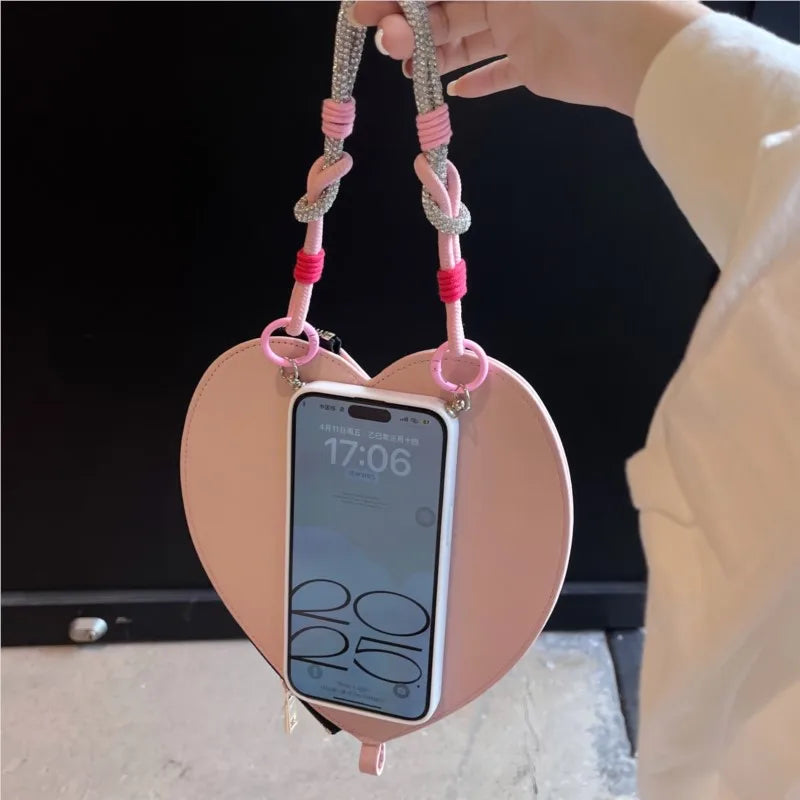 Heartfelt Feline Luxe Coin Purse Phone Case (For iPhones)