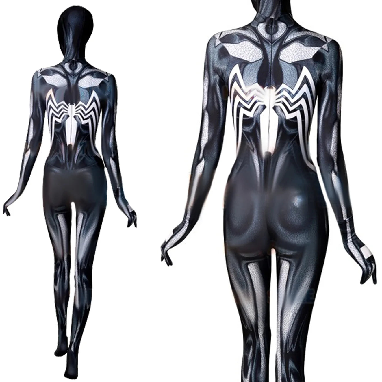 She-Venom Cosplay Venom Anne Weying Costume 3D Printed Spandex Bodysuits Woman Superhero Halloween Costume for Adult Female - Bear Hugs