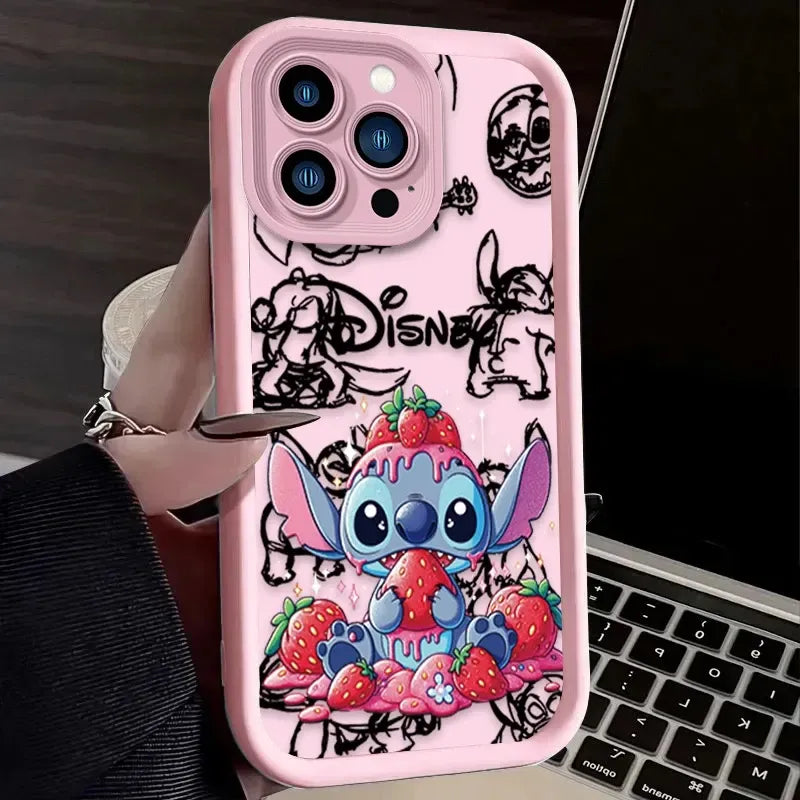 Disney Stitch Strawberry Case (For iPhones)