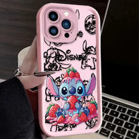 Disney Stitch Strawberry Case (For iPhones)