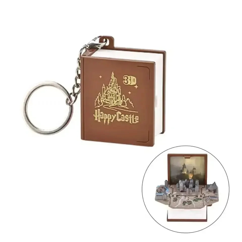 Hogwarts Castle Folding Book Keychain