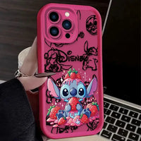 Disney Stitch Strawberry Case (For iPhones)