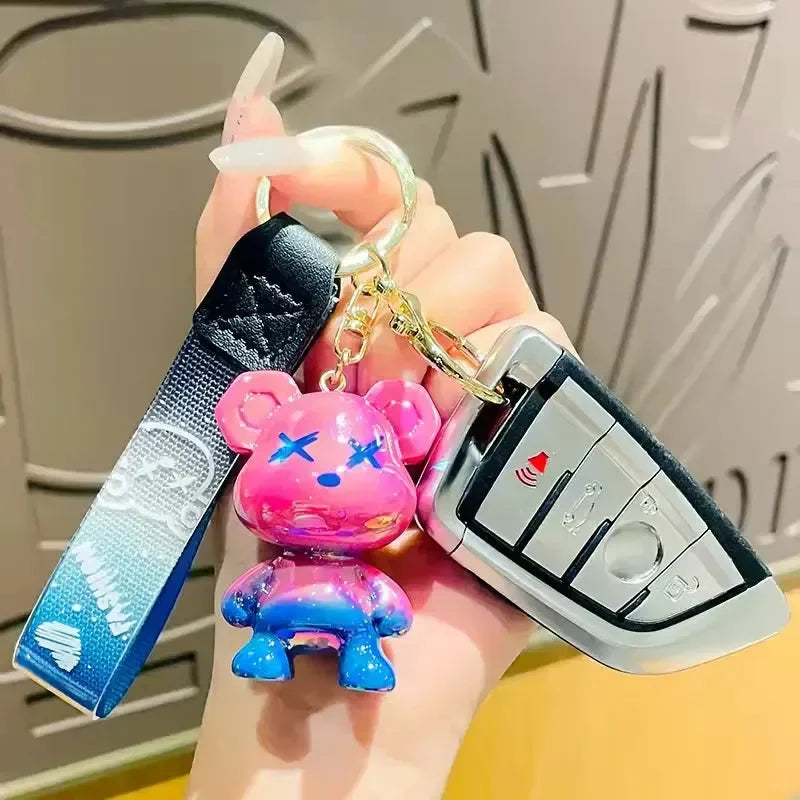Graffiti Gaze Glossy Bear Keychain