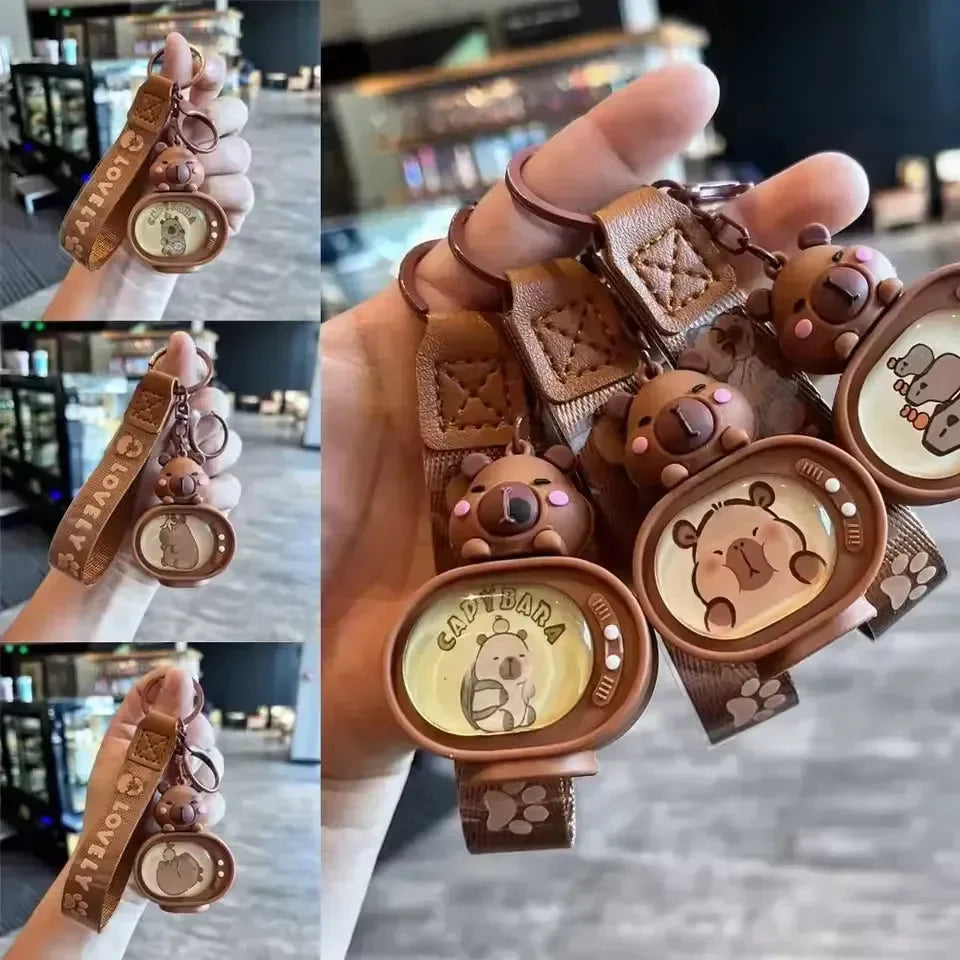 Kawaii Capybara 3D TV Keychain